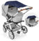 reer ShineSafe Sonnensegel für den Kinderwagen, Sonnenschutz für viele Modelle, blau