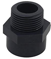 Manicotto filettato pvc 20 25 32 40 50 63 75 90 110mm adattatore raccordo filettato maschio nipplo filettato plastica tubo pisine (Diametro Interno 50mm - 1-1/2 Filettura)