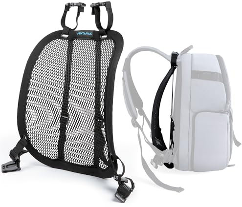 VentaPak Leichter Belüftungs-Rucksack-Spacer – Rucksack-Zubehörrahmen zur Verbesserung der Luftzirkulation, Schweißschutz und Rückenbelastung, Rucksäcke, verstellbar und leicht < 340 g (L)