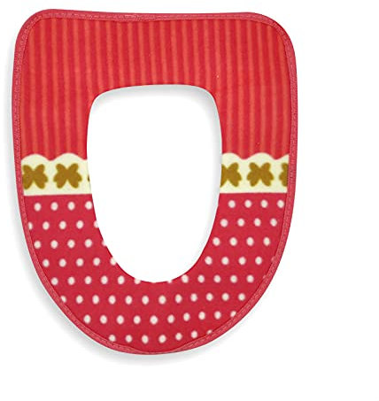 EUROXANTY Toilet Seat Cover | Toilet Seat Pad | Toilet Cover | 36.5 x 44 cm | Red |
