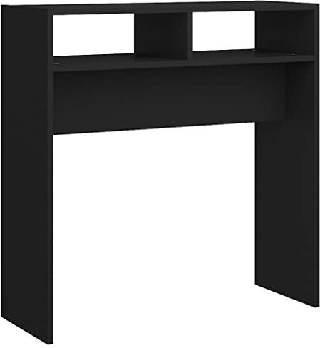 vidaXL Table Console, Bout de Canapé, Table d'Appoint, Meuble de Salon Salle de Séjour Entrée Couloir Intérieur, Noir Bois d'Ingénierie