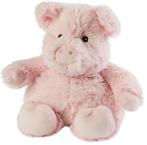 Warmies Peluche Cochon Sac Micro-ondable Parfumé à la Lavande Française, Jouet Chauffant ou Rafraîchissant pour la Relaxation et le Soulagement Chaleureux, Convient aux Adultes et aux Enfants