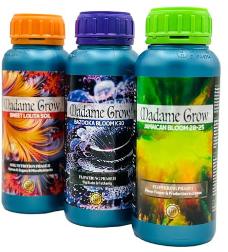 MADAME GROW - Engrais organique pour FLORAISON - KIT RED ANVIL MG - 3PACK - (3 x 500 ml)