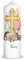 GRAVURZEILE Bedruckte Kerze - Osterkerze Osterlamm - Christliche Kerze mit Alpha & Omega - Personalisiert mit Wunschnamen - Hochwertige Stumpenkerze 250/80 mm - Geschenk zu Ostern Ostergeschenk