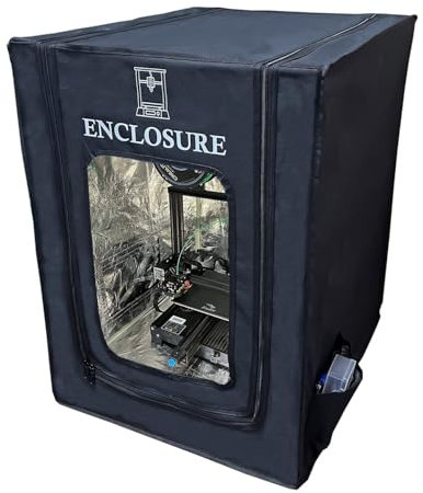 3D-Druckergehäuse für Creality Ender 3 Serie (3V2, 3 Pro, 3S-1) - feuerfester und staubdichter Schutzraum für konstante Temperatur für 3D-Druck 65 x 54 x 74 cm