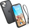 Catalyst Influence Case for iPhone 14, Drop Proof, Fingerprint Resistant, Easy to Clean, Easy to Instal, Easy to hold, Lanyard Included - Stealth Black