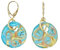 Venetiaurum - Boucles d'oreilles avec pendentif médaille en verre original de Murano et argent 925 - Bijou Certifié Made In Italy