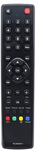 RC3000M11 - Mando a distancia de repuesto para Kalley TCL TV LCD LED LT26A310R LT-26A310R TCL19D3260 TCL-19D3260 TCL24D3270 TCL-24D3270 TCL24D3270F TCL-24D3270F TCL-24D32270 70F TCL. 32D3270