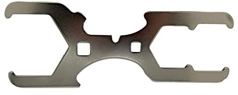 Edward Tools 3-Way Plumbers Wrench - For Installing Kitchen Basket Strainers, Metal Slip Joint Nuts, Lock Nuts, and Slip Joint Wiring Nuts - Fits 1 3/4, 2, 2 1/2 Slip Nuts - Nickel Plated Steel