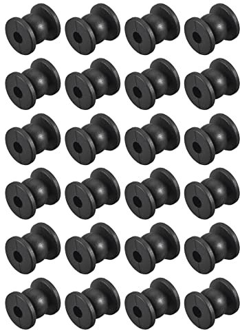 sourcing map Anti-Vibration Shock Absorption Damping Rubber Balls M4x12mm for RC Quadcopter FPV Gimbal Camera Mount (Black/Pack of 12)