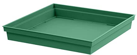 Soucoupe Toscane carrée 32 cm - Vert jungle - Eda