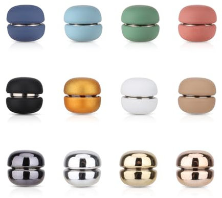 12 Stück Hijab Magnetnadeln, Vielseitig Einsetzbar Nadellos Magnetische Hijab Nadeln Bunt Hijab Nadeln Schal Magnetnadel für Frauen Hijabs Kleidung Schals (Runder Stil)
