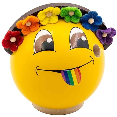 Seiffener Volkskunst | Räucher Emotionsfigur Räuchermännchen | 7 cm | Holzkunst aus dem Erzgebirge | Lou unterm Regenbogen