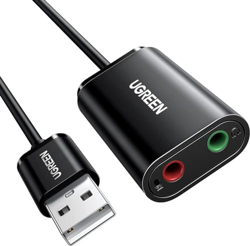 Ugreen 30724B 15cm External Sound Card Black