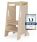 Ehrenkind® Lernturm ab 1 Jahr Montessori höhenverstellbar | bis zu 60 KG belastbar | Natur-Holz Lernstuhl Nachhaltig | Learning Tower Kinderhocker Kinderturm Natur