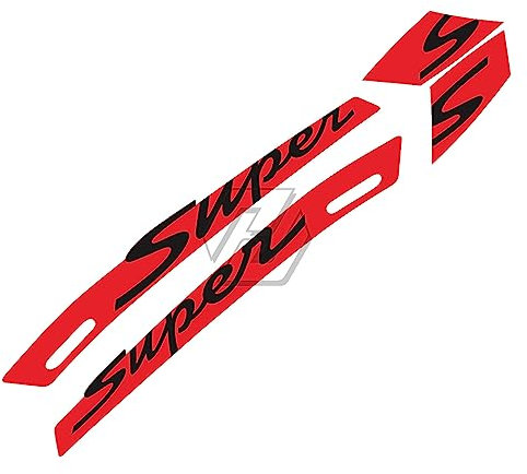 Für Vespa GTS 300 GTS300 Sport Super Aufkleber Motorrad Seitenaufkleber (Farbe: Rot)