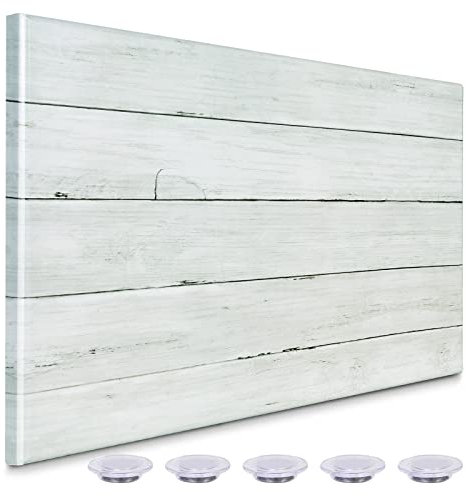 Okydoky Magnetisches Whiteboard mit weißem Plankendruck, 50 x 75 cm, dekoratives Whiteboard für die Wand mit Design, rahmenlose trocken abwischbare Tafel für Wand, Magnete im Lieferumfang enthalten