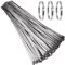 LCOUACEO Fascette Metalliche 500 x 4,6mm, 100 Pezzi Fascette in Acciaio Inox Autobloccanti, Fascette Inox Adatto per Avvolgimenti di Scarico, Fasci di Cavi, Manutenzione del Giardino e Tende da Sole