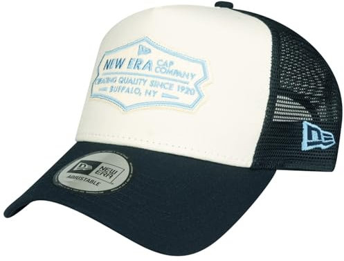 New Era Adjustable Trucker Cap - Retro Patch Navy/Chrome