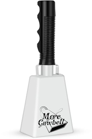 Cow Bell, Cow Bells Noise Makers, Cow Bells for Sporting Events to Make Big Noise, Cowbell with Handle for Football Games, Graduation, Party, school, Farm, Percussion Music(Words,1 Pcs)