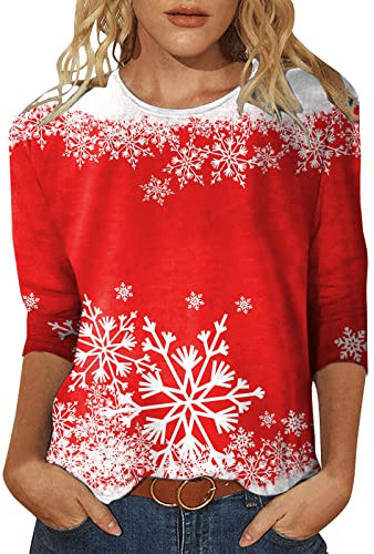 Warehouse Deals Clearance Ladies Xmas Jumper Womens Christmas Sweatshirt Plaid Woman Tops Jumpers for Women Uk Clearance