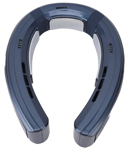 ZJchao Ventilateur Personnel de Cou sans Pales, Vitesse Réglable, Affichage LED Sécuritaire, Double Usage pour Tous Âges, Adapté au Refroidissement