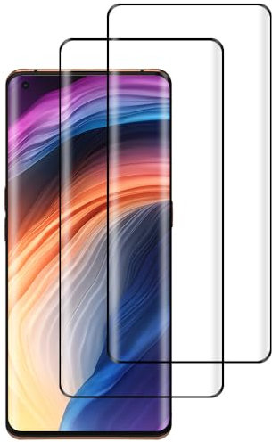 Beukei 2 Stück Panzer Schutz Glas für OPPO Find X2 Pro, Fullscreen Panzerglas,[9H Härte][HD Klare][Blasenfrei][Anti-Kratzen] Film