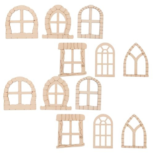 Abaodam Juego De 25 y De Madera Miniatura Decoración De Casa De Muñecas Bricolaje Sin Terminar