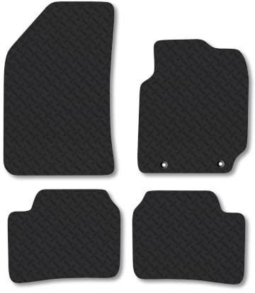 Fits Hyundai i10 (2020+) 5mm Rubber Car Mats | Heavy Duty Rubber Tailored Fit Floor Mats Full Coverage Durable Waterproof Accessories Easy Clean Anti Slip Made in the UK