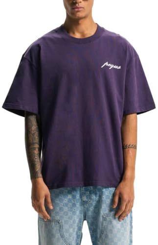 Pequs Herren T-Shirt Chest Logo Purple