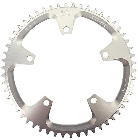 Kettenblatt Kettenblatt 130 BCD, rund, 42 Zähne, 44 Zähne, 46 Zähne, 48 Zähne, 50 Zähne, 52 Zähne, 55 Zähne, 58 Zähne, 60 Zähne, Rennrad-Kettenrad, 130 Zähne FahrradkettenbläTter(48T,Hollow silver)