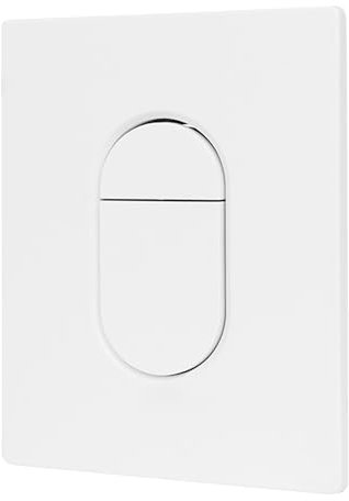 Tokenhigh Dual Flush Actuator Plate for G-R-O-H-E Skate Air, Toilet Flush Button Flushing Plate, Toilet Cistern Replacement Parts, Toilet Flush Button Front Panel for Toilet Tank (Matte White)
