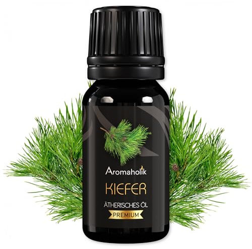 Aromaholik Kiefernöl BIO 100% naturrein – Ätherische Öle für Diffuser & Aroma Diffuser – Zertifiziertes ätherisches Öl aus Indien – Pine Essential Oils 10ml für Sauna & Massage