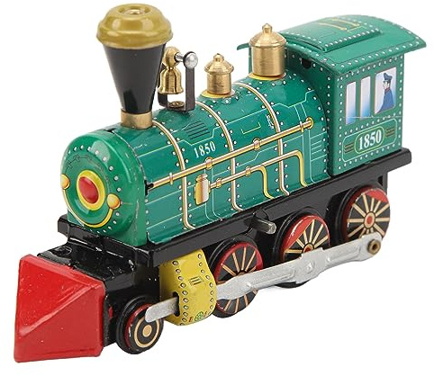 Masyrt Weihnachtszug Toys Clockwork Lokomotive Spielzeug Blechplatte Metall Handgefertigt Vintage Retro Wind -up -Zugspielzeug für Sammelgeschenke Party Geburtstag