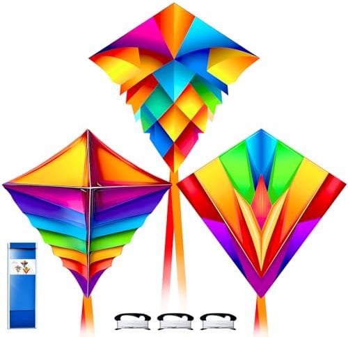 Simxkai Set Aquiloni Multidesign – Facili da volare, adatti per bambini e adulti, divertimento all'aperto