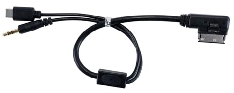 Durlo AMI MDI auf AUX 3,5 mm auf USB-C Music Media Interface Kabeladapter, Kabel für Auto Audi A6L Q5 Q7 A8 S5 A5 A4L A3, Volkswagen Tiguan GTI CC Skoda