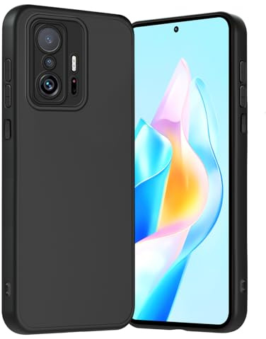 Agedate Handyhülle für Xiaomi 11T Pro Hülle mit Kameraschutz, Stoßfest Kratzfest, Extrem Haltbarkeit Fallschutz Schutzhülle, Anti-Fingerabdruck, Unterstützt kabelloses Laden für 11T Pro Case, Schwarz