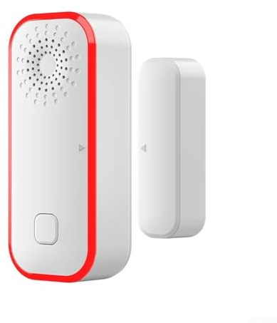 Sensor de puerta, sensor magnético WiFi inteligente para Tuya Sound Light Alarma Detección de apertura de baja potencia inteligente