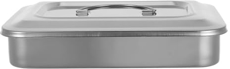 UKCOCO Edelstahl Sterilisationsbox Quadratisch Rostfrei mit Deckel Langlebig 23cm für Tattoo und Piercing Instrumente