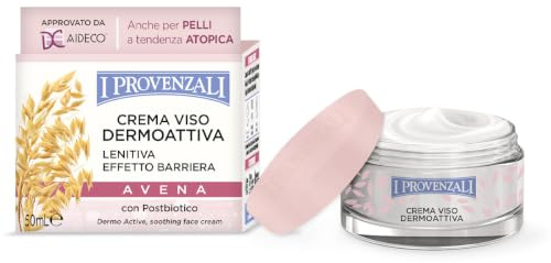 I Provenzali | Crema Viso Dermoattiva Avena, Lenitiva, 50 ml | Funzione lenitiva