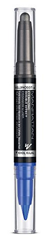 Manhattan Eyemazing Double Effect Eyeshadow & Liner – Blauer 2-in-1 Lidschatten & Eyeliner Stift zum Drehen – Farbe 004 Cobalt Storm – 1 x 1.6g