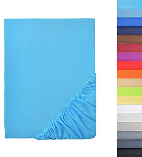 NatureMark Mikrofaser SPANNBETTLAKEN zum Sparpreis! viele Größen und Farben Markenware (Bettlaken 90x200-100x200 cm, türkis)