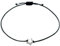 Selfmade Jewelry Armband Damen Silber Stern Handgemachtes Armkettchen mit Sternchen Größenverstellbar Inkl. Geschenk-Verpackung (Silber - Schwarz)