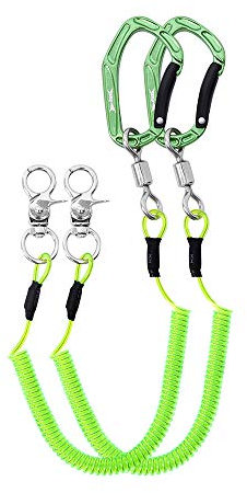 HERCULES Heavy Duty Fishing Lanyard, Coiled Lanyard for Fishing, Rods, Pliers, Boating, Paddles, Kayak