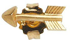 NOOSA-Amsterdam RELIC Ohrstecker ARROW gold - ein Paar - Echtsilber