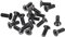 sourcing map M3.5 x 10mm Phillips Screw Fastener Black for Laptop PC TV Fan Switch 50pcs