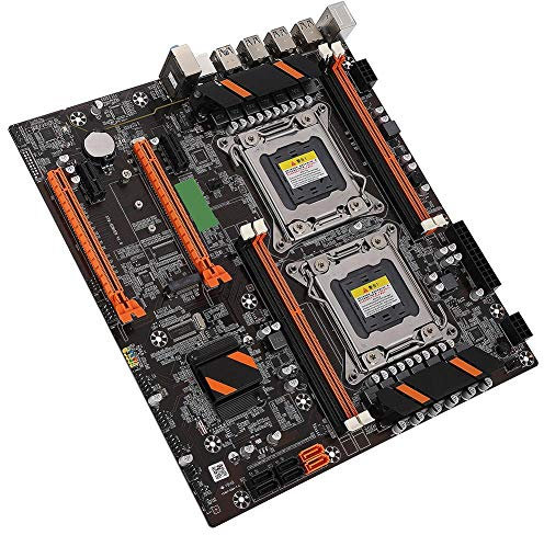 VBESTLIFE X79 Desktop Motherboard, Dual Socket Built-in Rear 2 x USB3.0/Gigabit LAN Card/DDR3 Four-channel Desktop Motherboard with SATA Cable