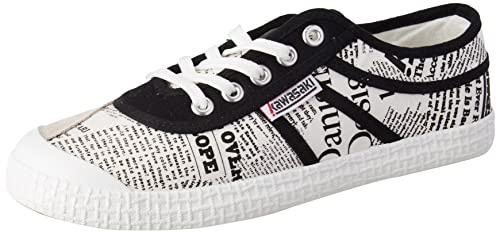 kawasaki Unisex News Paper Canvas Shoe Low-top, 1002 White, 43 EU Schmal