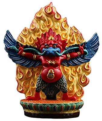 YGAKX Buddha deko Figur Figuren dekoartikel Garuda, Wächter-Statue, Buddha-Statue, Harzmalerei, Dapeng-Vogel, Adlerkönig, Bodhisattva, tibetisches Tantra