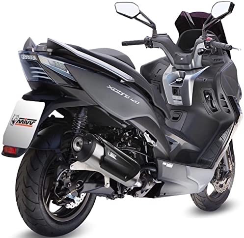 MIVV Kompletter Auspuff Urban Edelstahl kompatibel mit Kymco Xciting 400 2013 2014 2015 2016